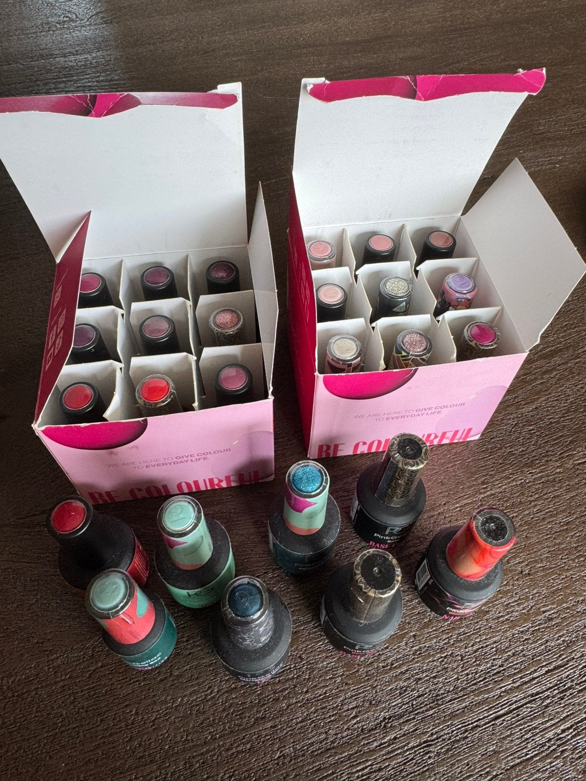 Pinc gellak verschillende kleuren, base, blooming, Ophalen of Verzenden, Handen en Nagels