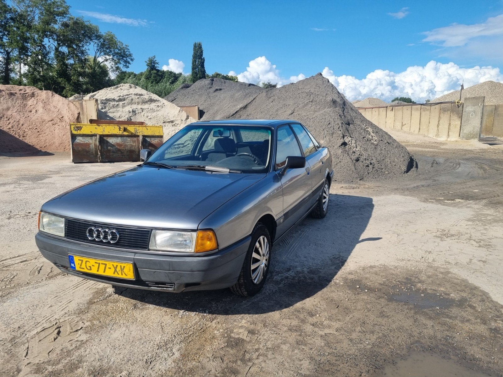 Audi 80 1.8 S AUT U9 1991 Grijs, Auto's, Zwart, 4 cilinders, Origineel Nederlands, Bedrijf