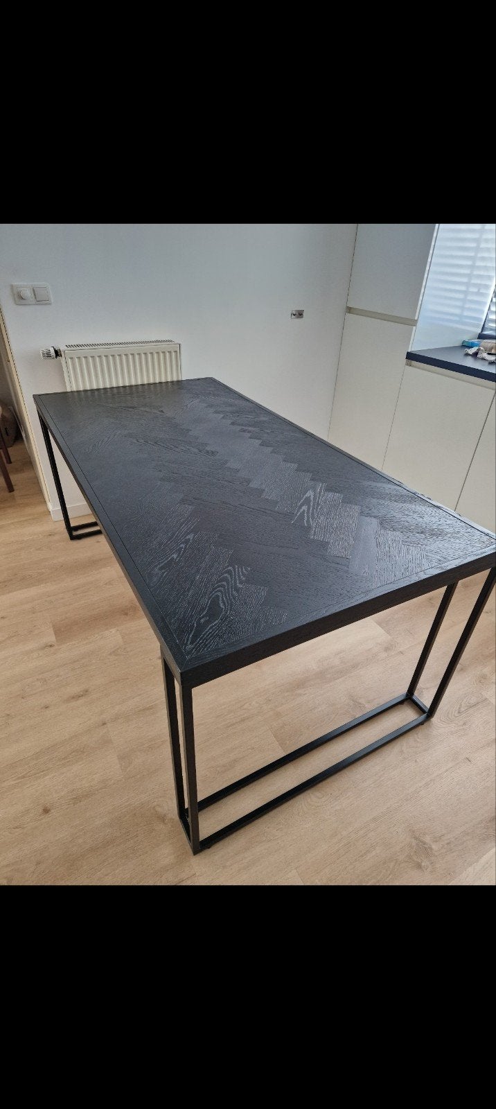 Zwarte eettafel 190x95x78, Huis en Inrichting, Tafels | Eettafels, Ophalen of Verzenden