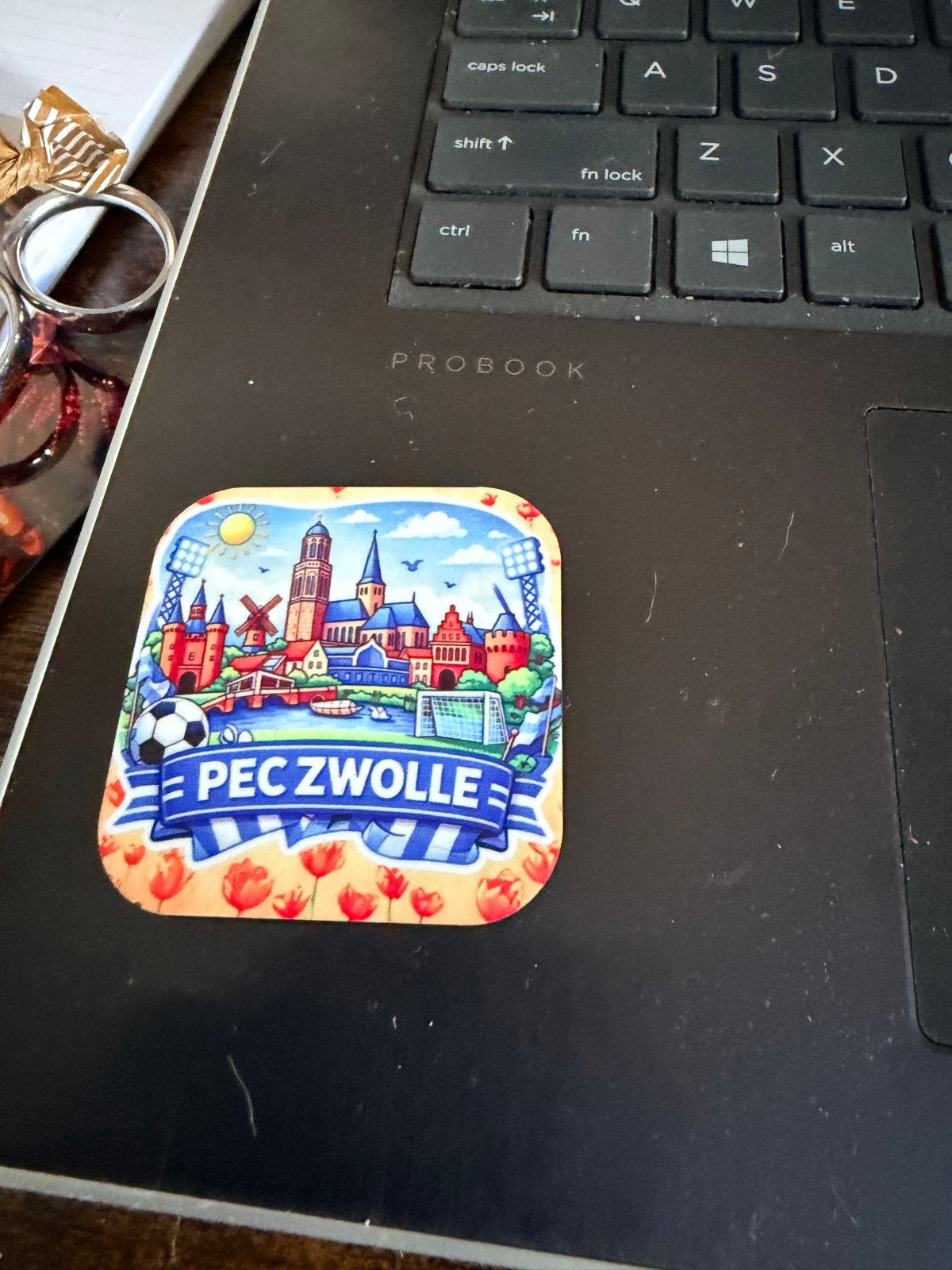 PEC Zwolle Magneet - Handgemaakt, Ophalen of Verzenden, Nieuw, Overige binnenlandse clubs, Overige typen