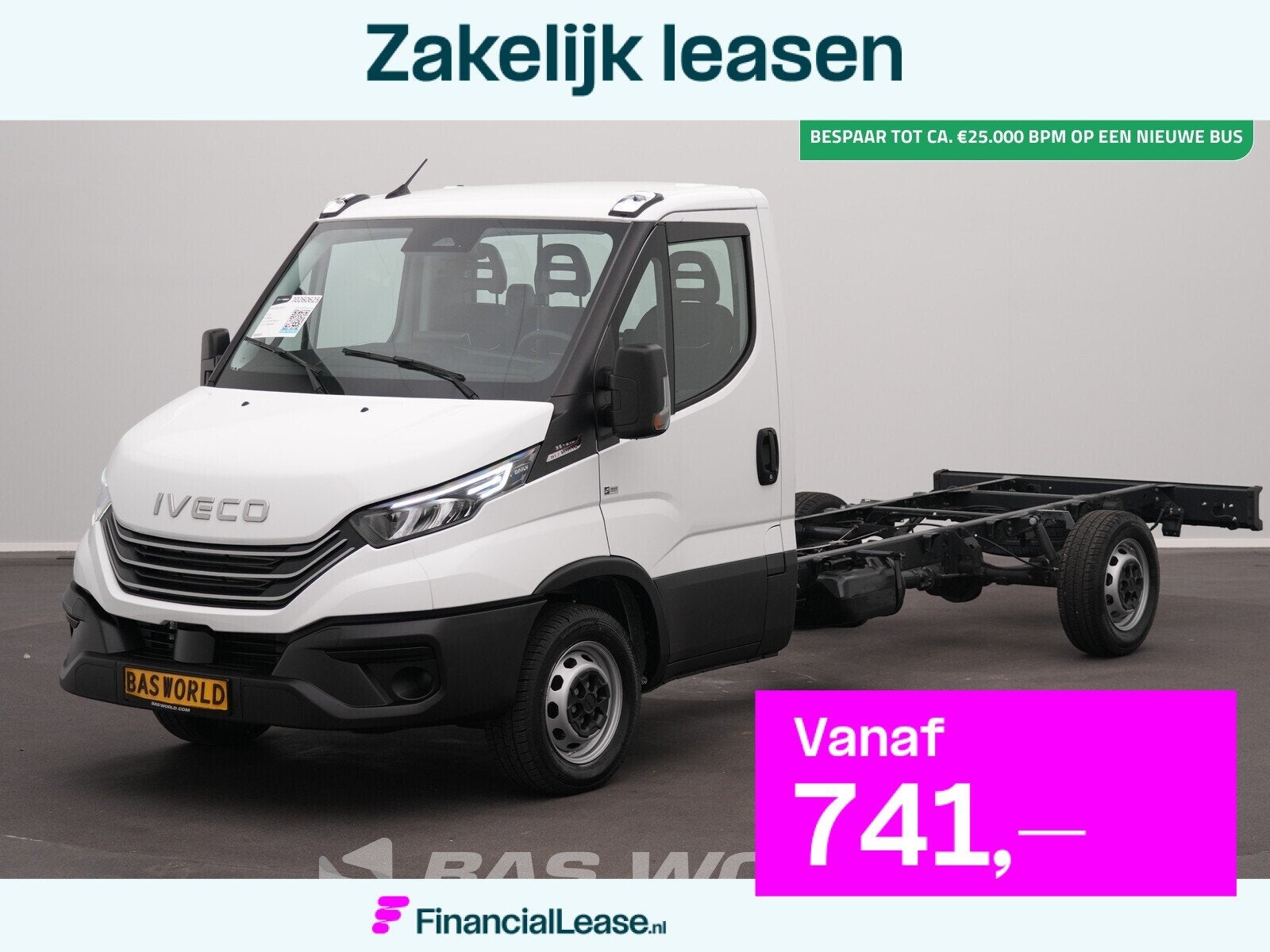 Iveco Daily 35S21 BPM VRIJ! 3.0L Automaat BPM VRIJ Chassis C, Automaat, Stof, Euro 6, 4 cilinders