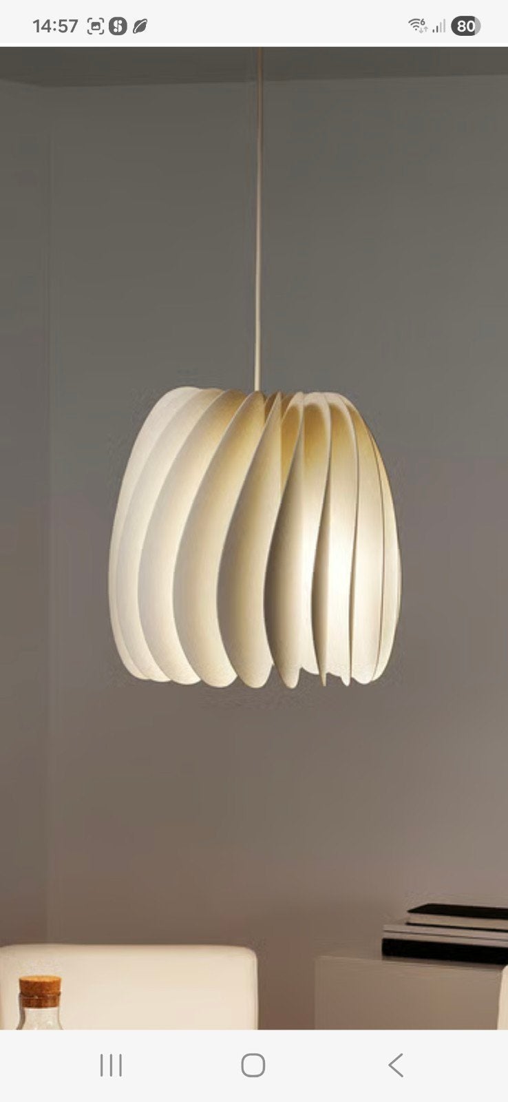 ikea lamp, Kunststof, Modern, Scandinavisch, Zo goed als nieuw, E27 (groot)