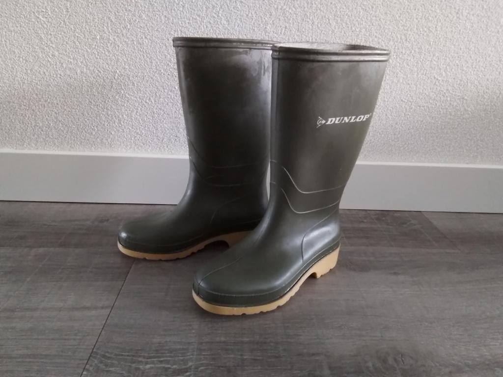 Weinig gedragen groene dunlop laarzen 32, Ophalen of Verzenden, Zo goed als nieuw, Laarzen