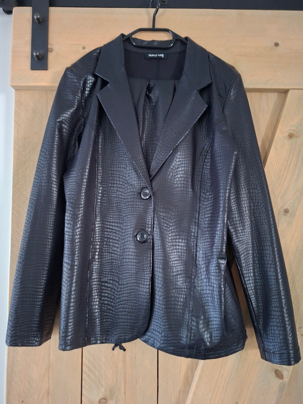 Dames leather look pak van Triple Nine, mt L/XL, Maat 38/40 (M), Triple Nine, Kostuum of Pak, Zwart
