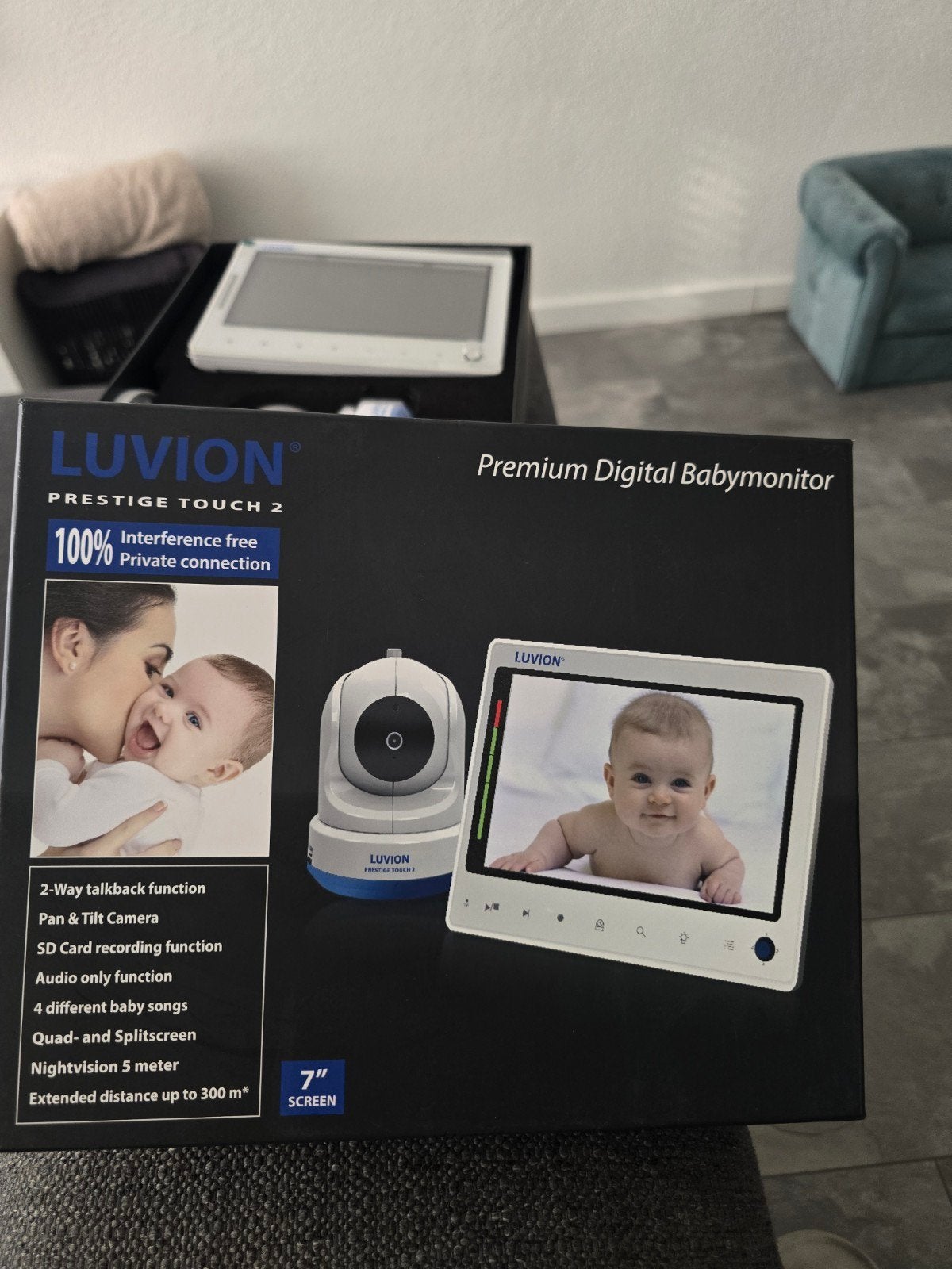 Luvion Prestige Touch 2 Premium Digitale Babyfoon, Kinderen en Baby's, Ophalen of Verzenden, Zo goed als nieuw, Camera
