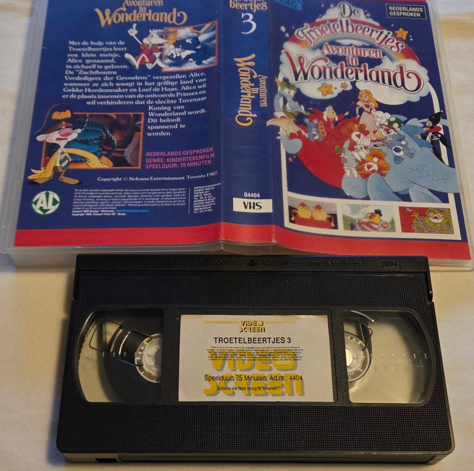 De Troetelbeertjes Avonturen In Wonderland VHS Cartoon, Cd's en Dvd's, Alle leeftijden, Ophalen of Verzenden, Zo goed als nieuw