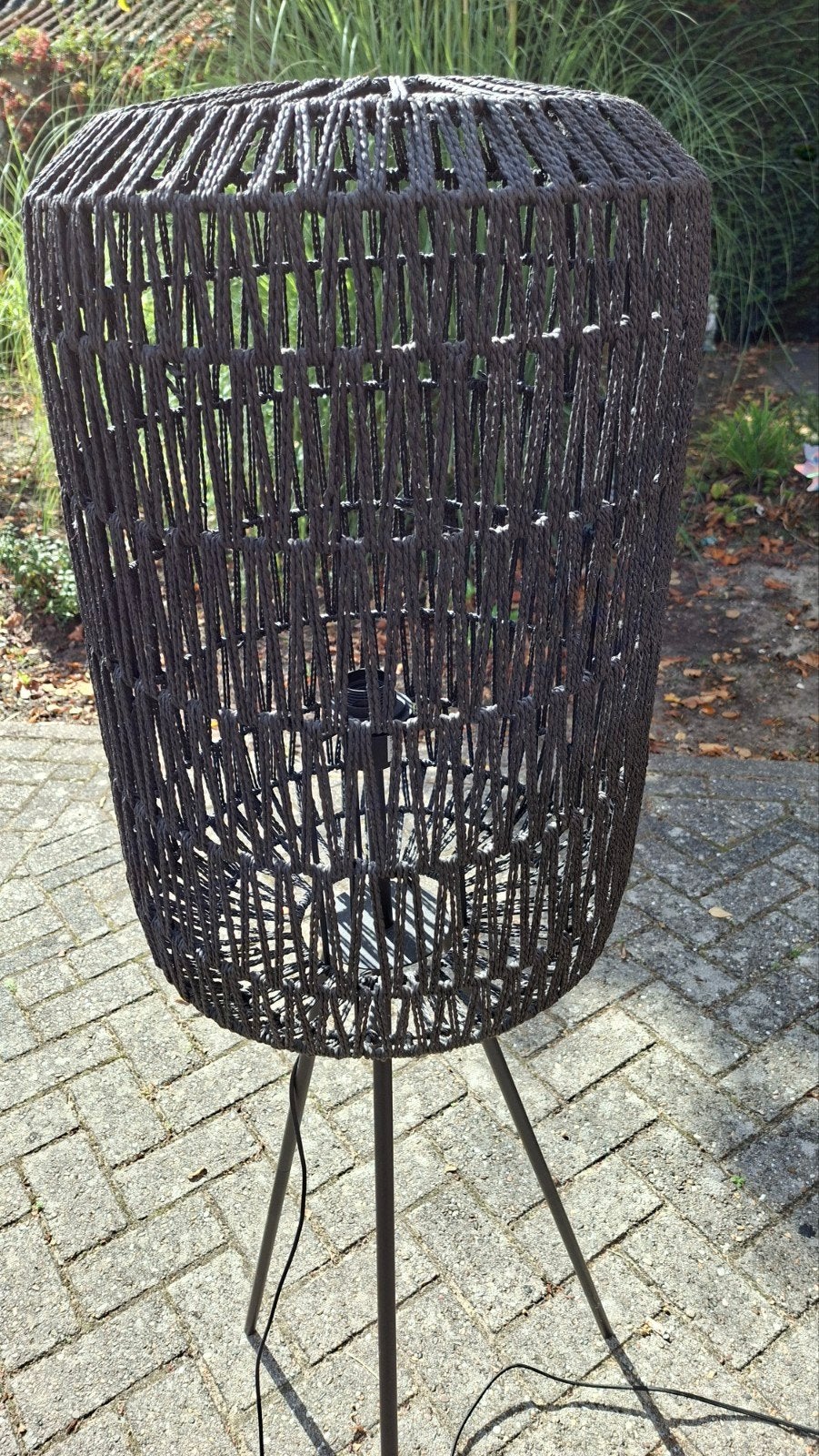 vloerlamp rami zwart, E27 fitting. zonder lamp., Huis en Inrichting, Ophalen, Metaal