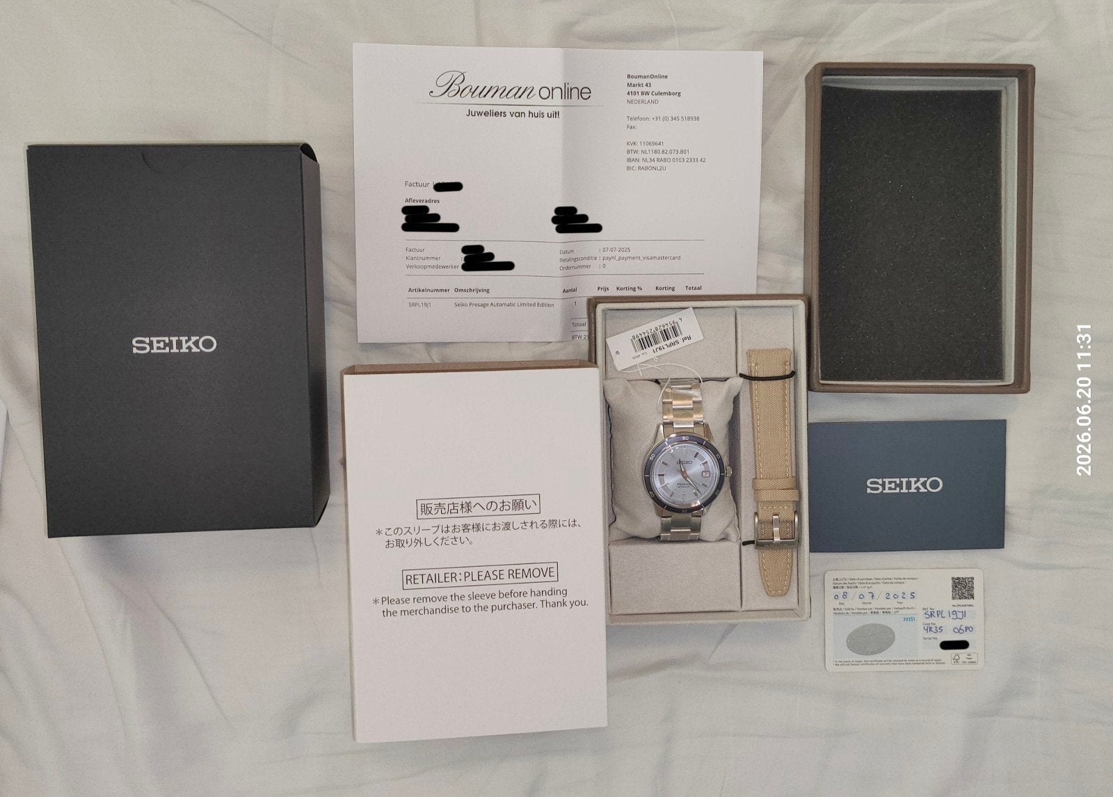 Seiko Prospex Automatic Style 60's Limited Edition SRPL19J1, Staal, Verzenden, Polshorloge, Nieuw