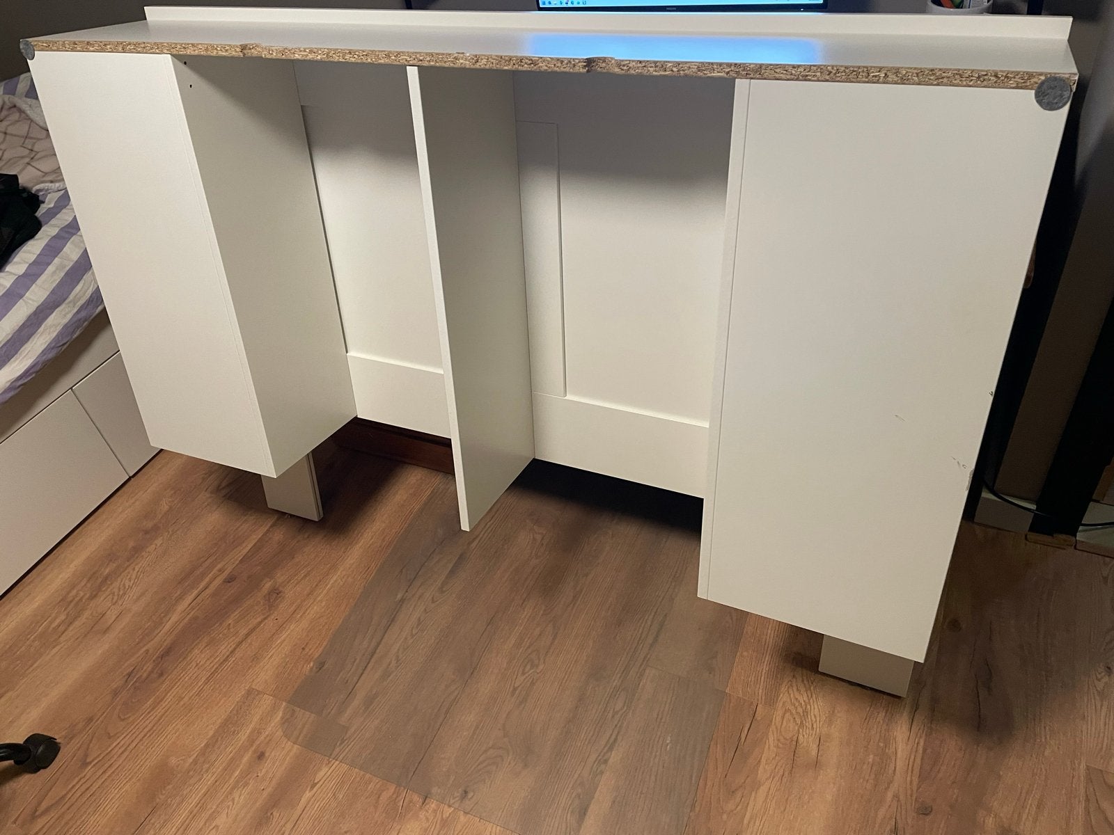 Ikea Brimnes hoofdeinde met opbergruimte, Ophalen, Wit, Tweepersoons, Zo goed als nieuw