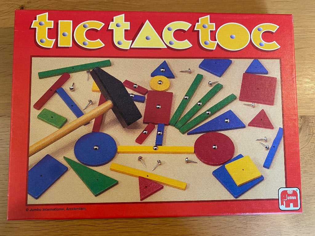Klassiek Jumbo Hamertje Tik - Tic Tac Toc  - Vintage 1978, Ophalen of Verzenden, Zo goed als nieuw, Overige typen