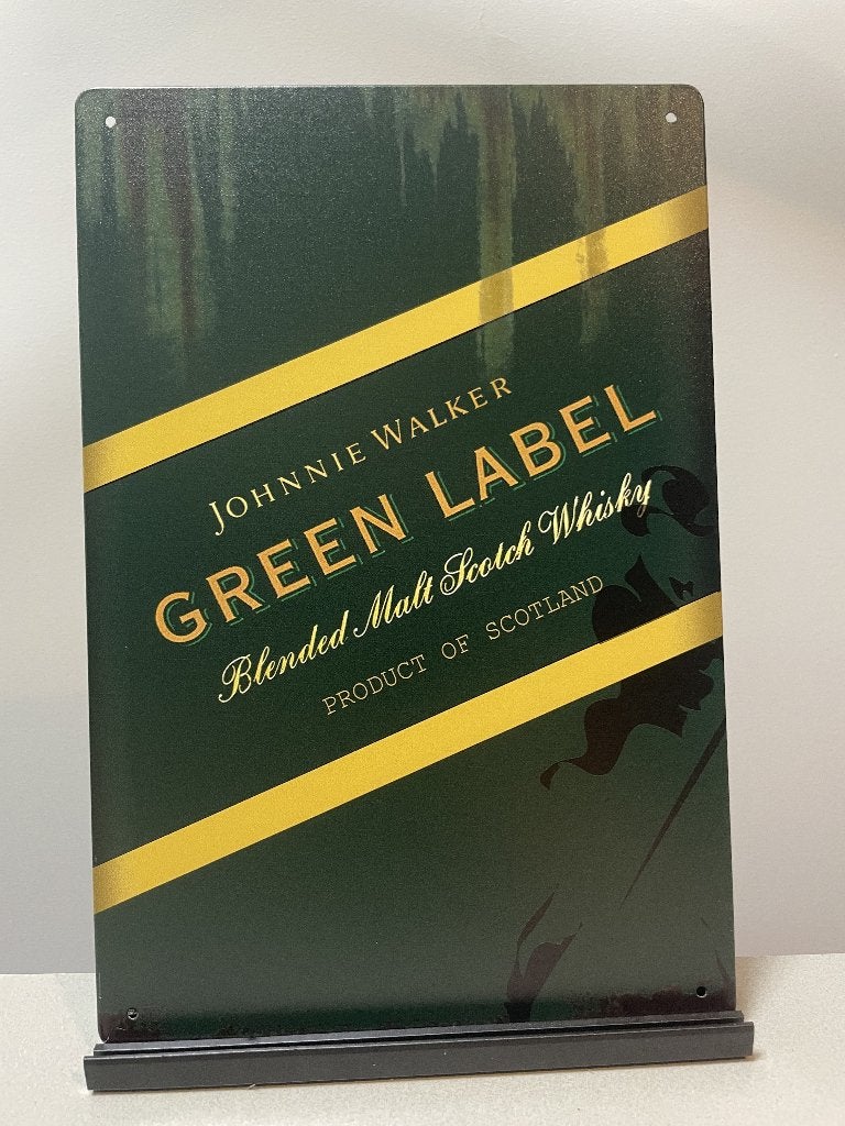 Johnnie Walker Green label reclamebord, Verzamelen, Merken en Reclamevoorwerpen, Www.pand50.nl, Reclamebord, Nieuw, Ophalen of Verzenden