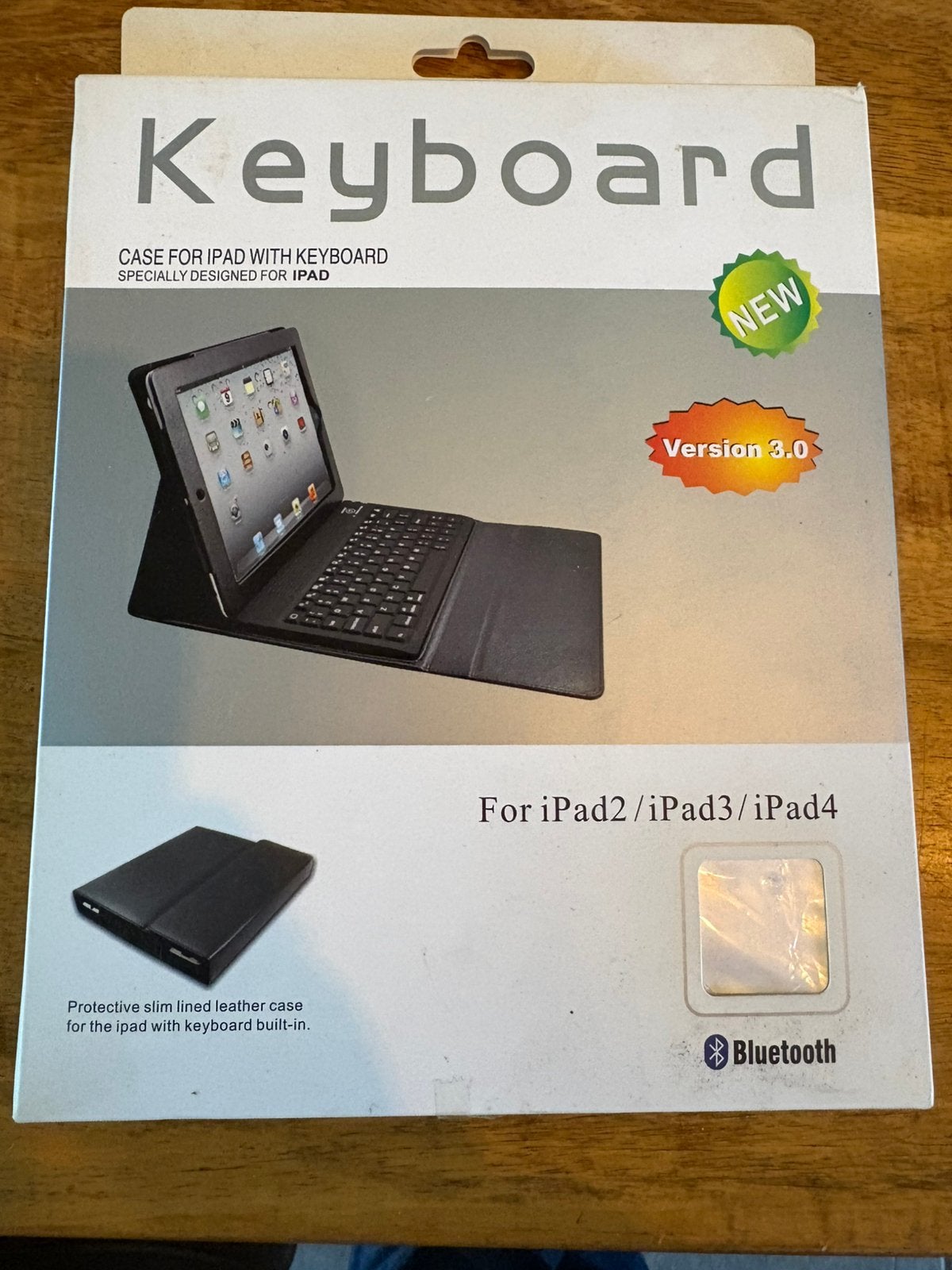 Beschermende hoes met ingebouwde Bluetooth toetsenbord, Computers en Software, 10 inch, Apple Ipad2-3-4, Nieuw, Bescherming voor- en achterkant