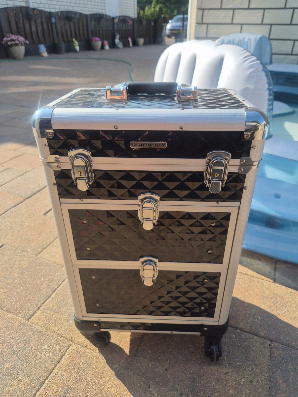 Professionele Styling Koffer op Wielen - Zwart, Ophalen, Zo goed als nieuw, Zwart, Hardcase
