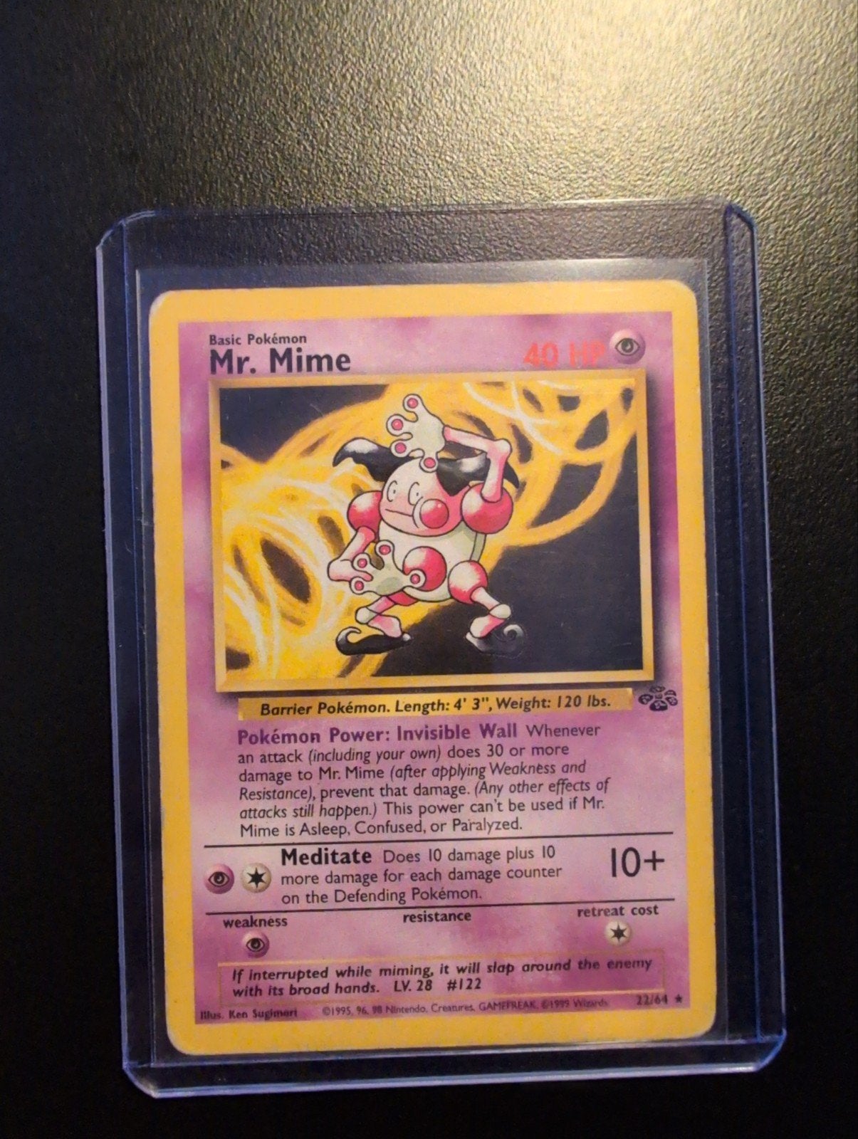 Pokémon Kaart: Mr. Mime Jungle Set (Engels), Ophalen of Verzenden, Gebruikt, Losse kaart