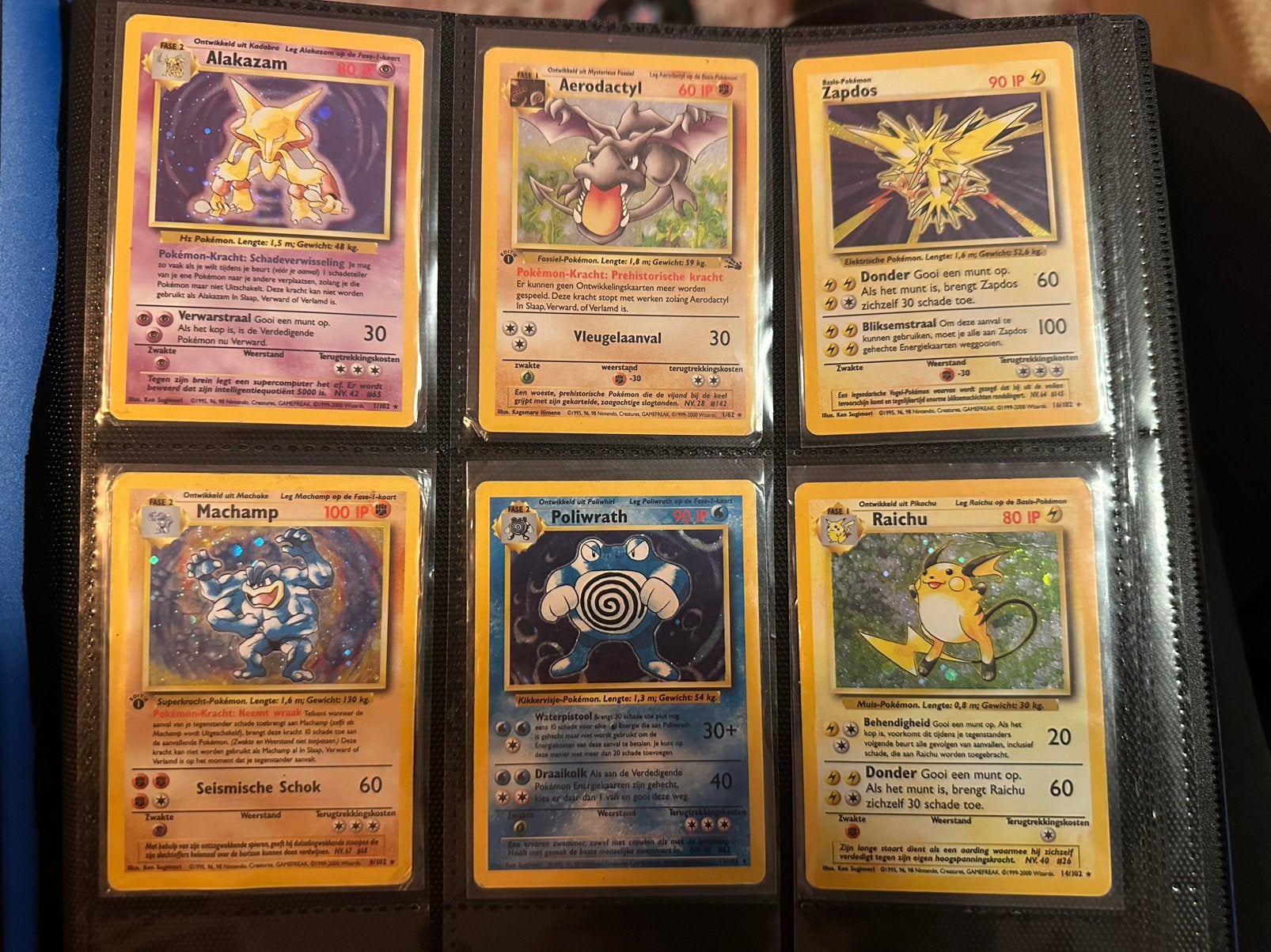 Pokémon Kaarten: Base, Fossil & Jungle Holo's (NL), Ophalen of Verzenden, Gebruikt, Meerdere kaarten, Foil