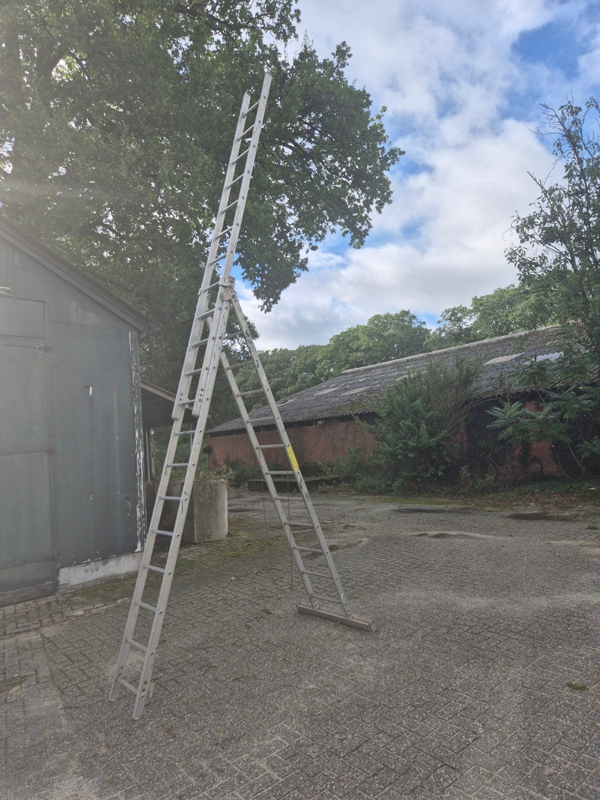 driedelige ladder, Doe-het-zelf en Verbouw, Ophalen, Gebruikt, Ladder, 4 meter of meer