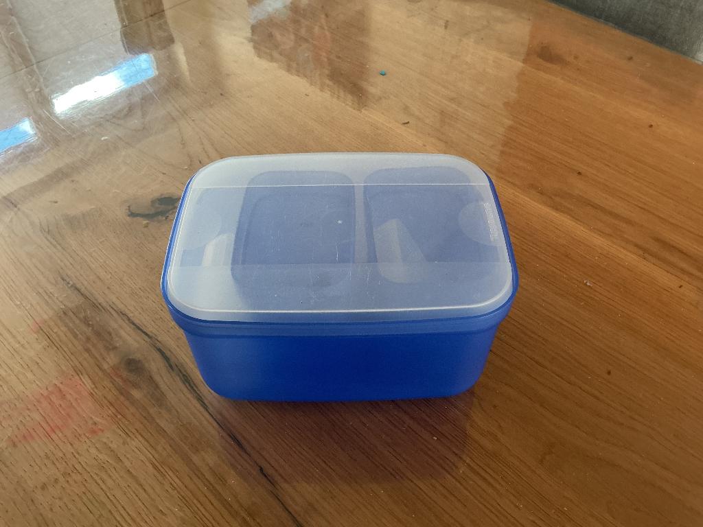 Set Tupperware bewaardozen, Huis en Inrichting, Keuken | Tupperware, Ophalen of Verzenden, Zo goed als nieuw, Blauw, Bus of Trommel