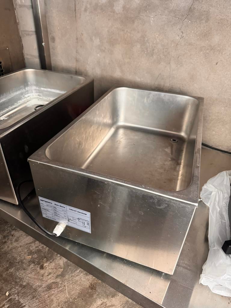 Professionele bain-marie RVS – horeca warmhoudbak, Ophalen, Zo goed als nieuw