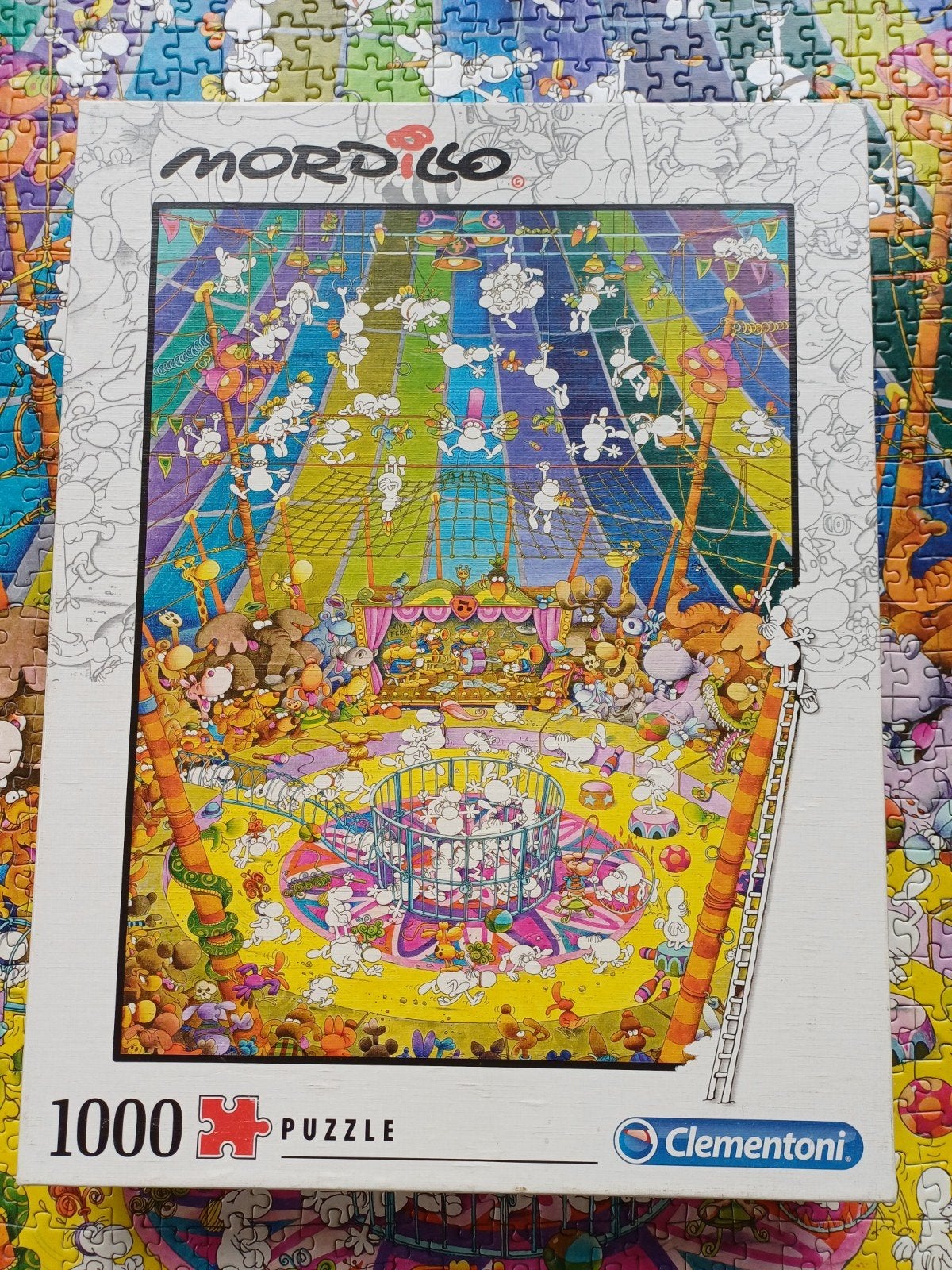 Puzzel 1000 stukjes Mordillo, Ophalen of Verzenden, 500 t/m 1500 stukjes, Zo goed als nieuw, Legpuzzel