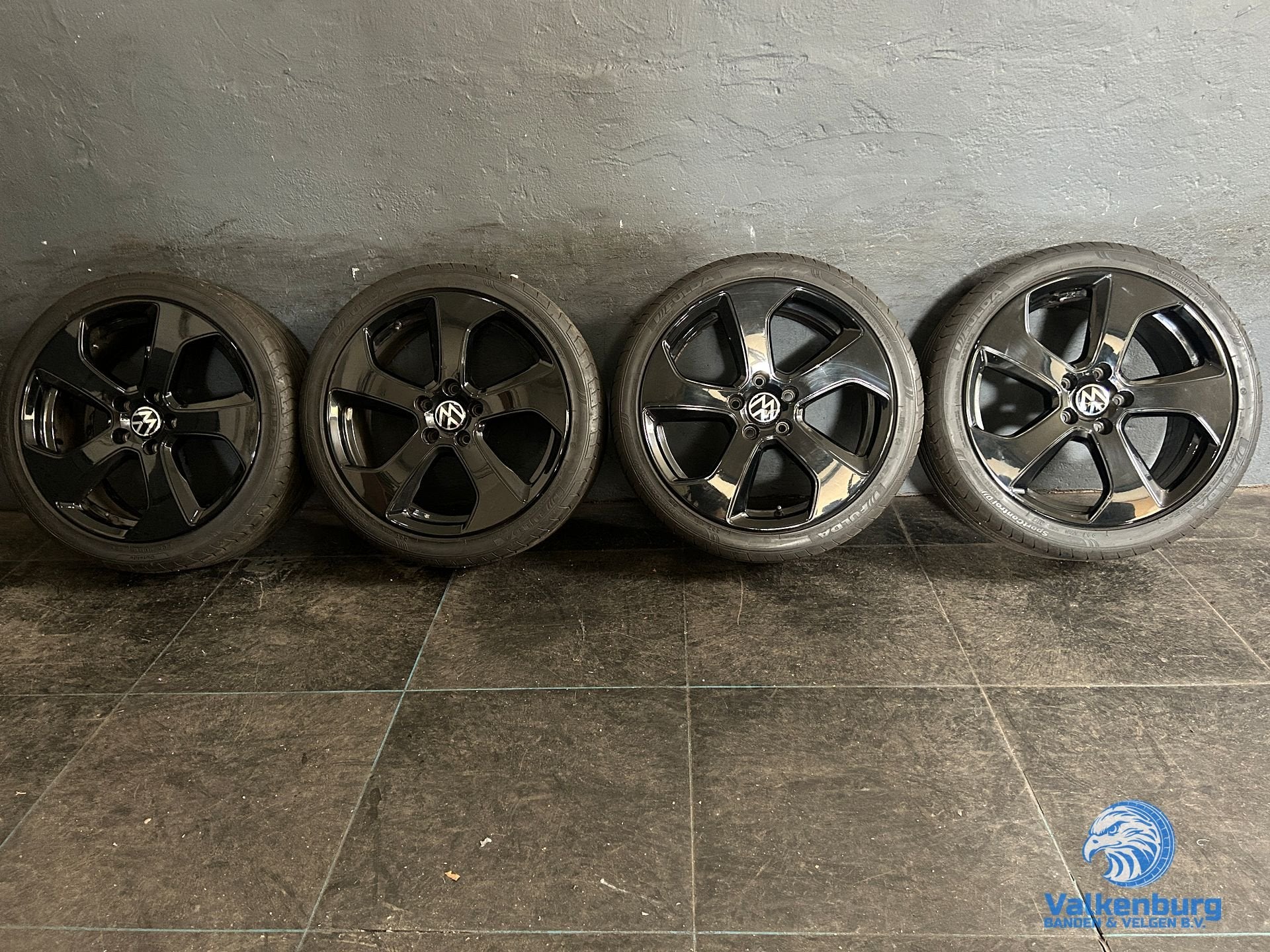 Originele VW Golf 7 5G Austin 18 inch zwarte velgen 5x112 zo, 18 inch, Gebruikt, -, -