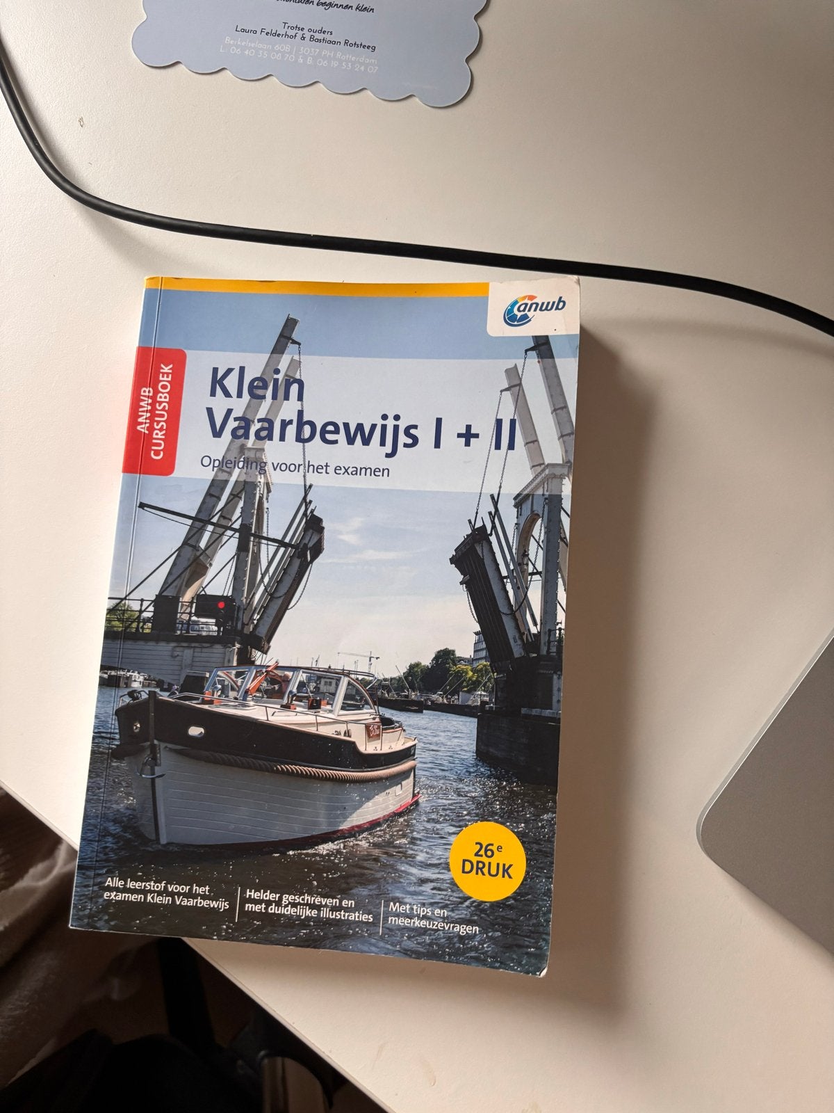 ANWB Cursusboek Klein Vaarbewijs I + II (26e druk), Ophalen of Verzenden, Zo goed als nieuw, Overige niveaus