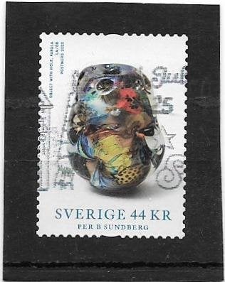 Zweden 2025 Glass Art - Per B Sundberg KR 44, Verzenden, Zweden, Gestempeld