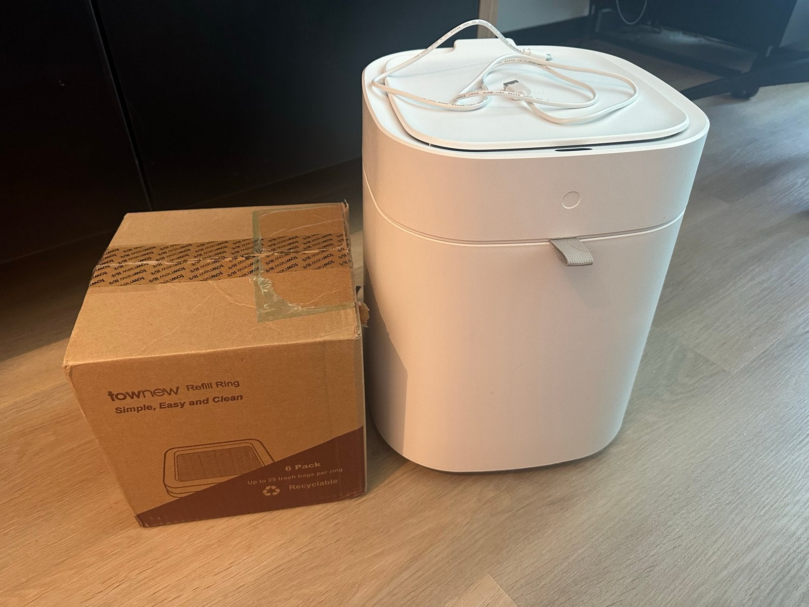 Townew Smart Trash Can T02A met 4,5 navulringen, 10 tot 20 liter, Ophalen, Zo goed als nieuw, Kunststof
