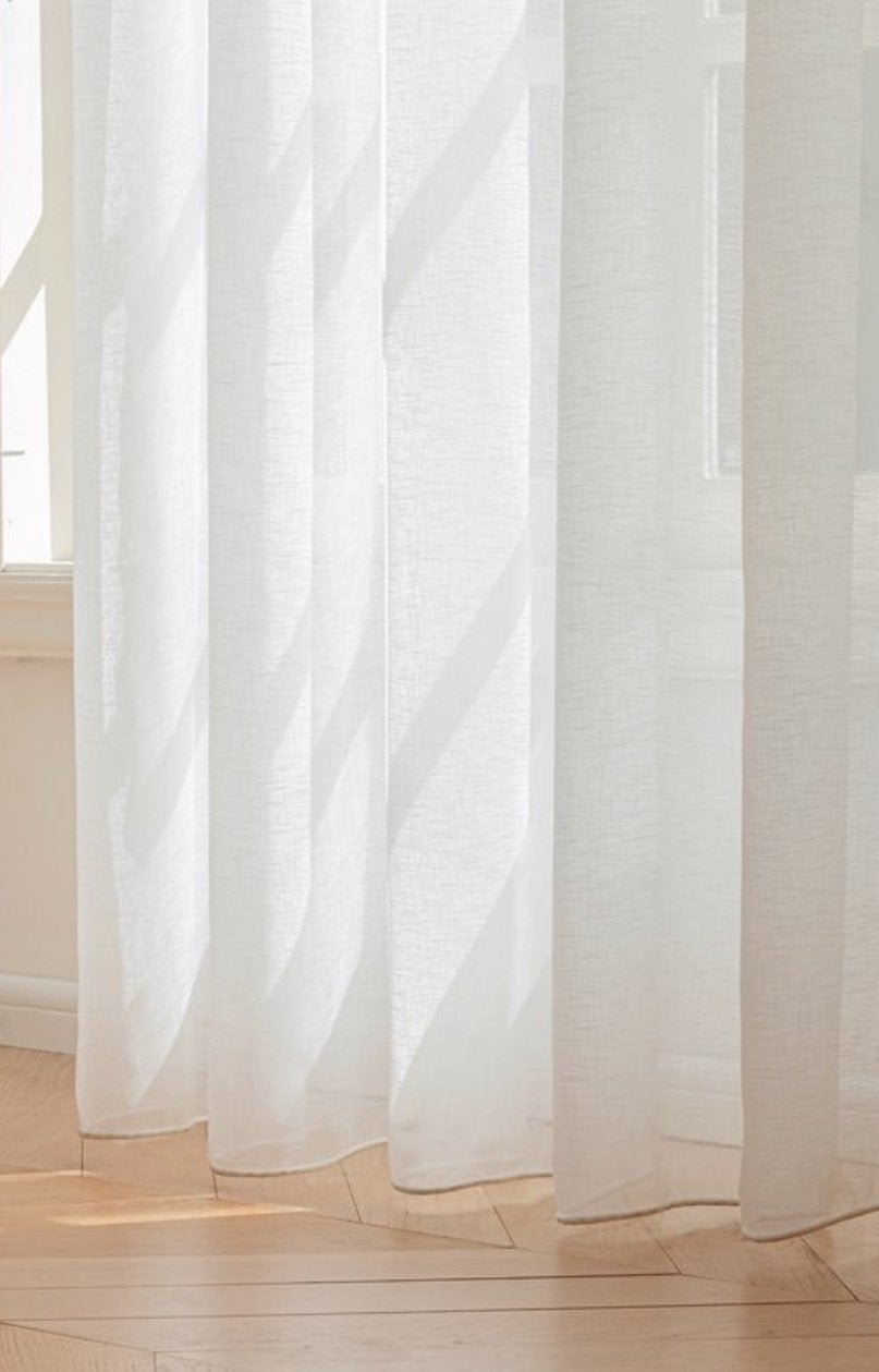 Nette witte glasgordijnen - Vitrage, Vitrage, Wit, Ophalen of Verzenden, Polyester