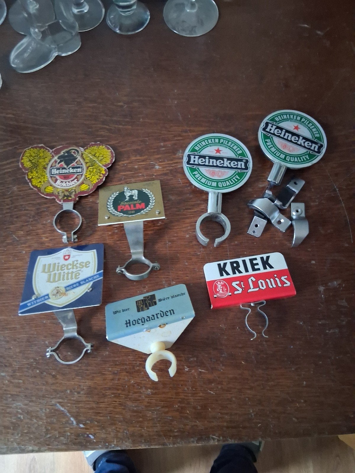 Bier tapruiters- Heineken, Palm, Hoegaarden, Ophalen of Verzenden, Gebruikt, Reclamebord, Plaat of Schild, Heineken