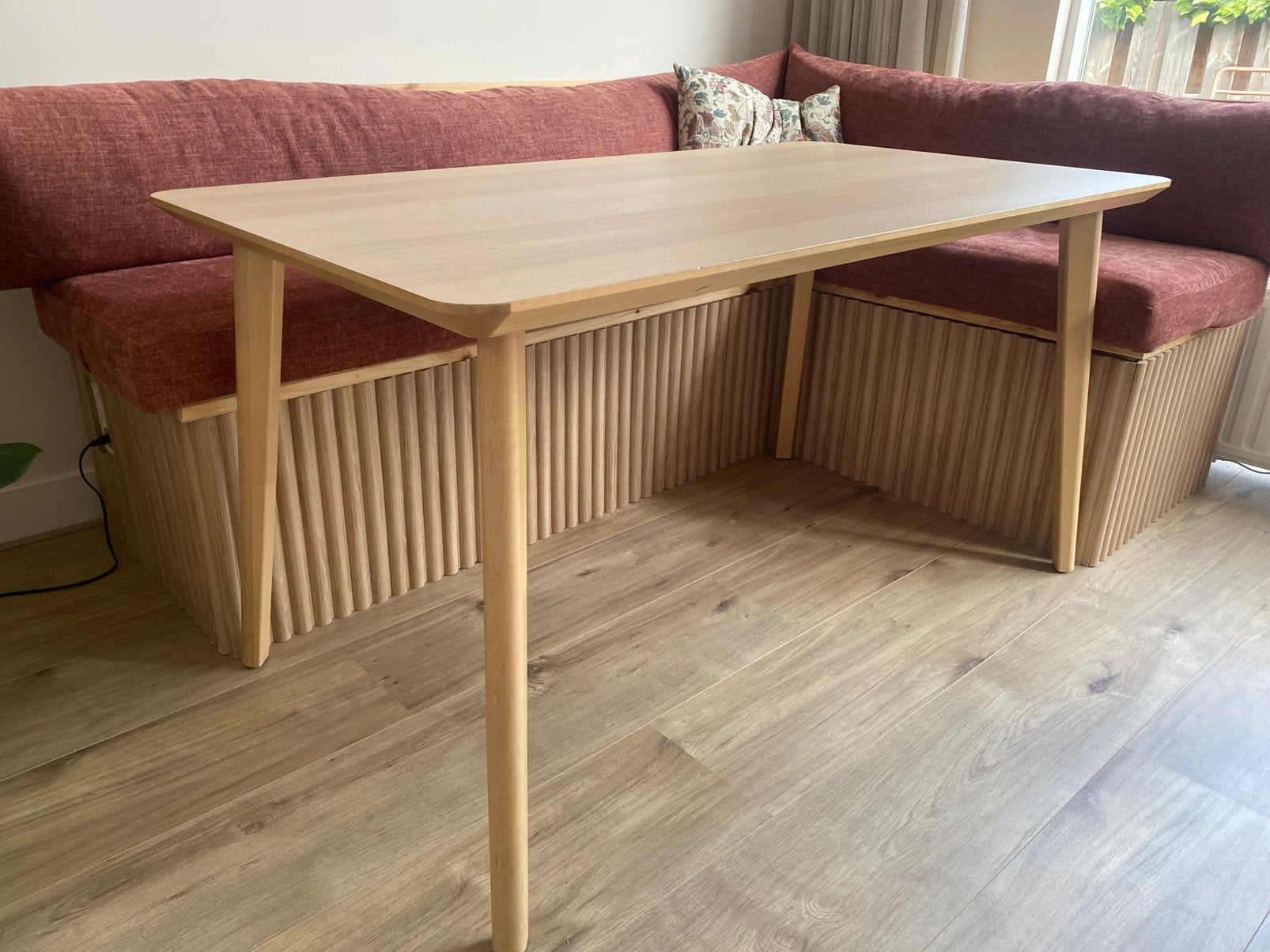 Eettafel, Huis en Inrichting, Tafels | Eettafels, Ophalen, Gebruikt, 100 tot 150 cm, 50 tot 100 cm