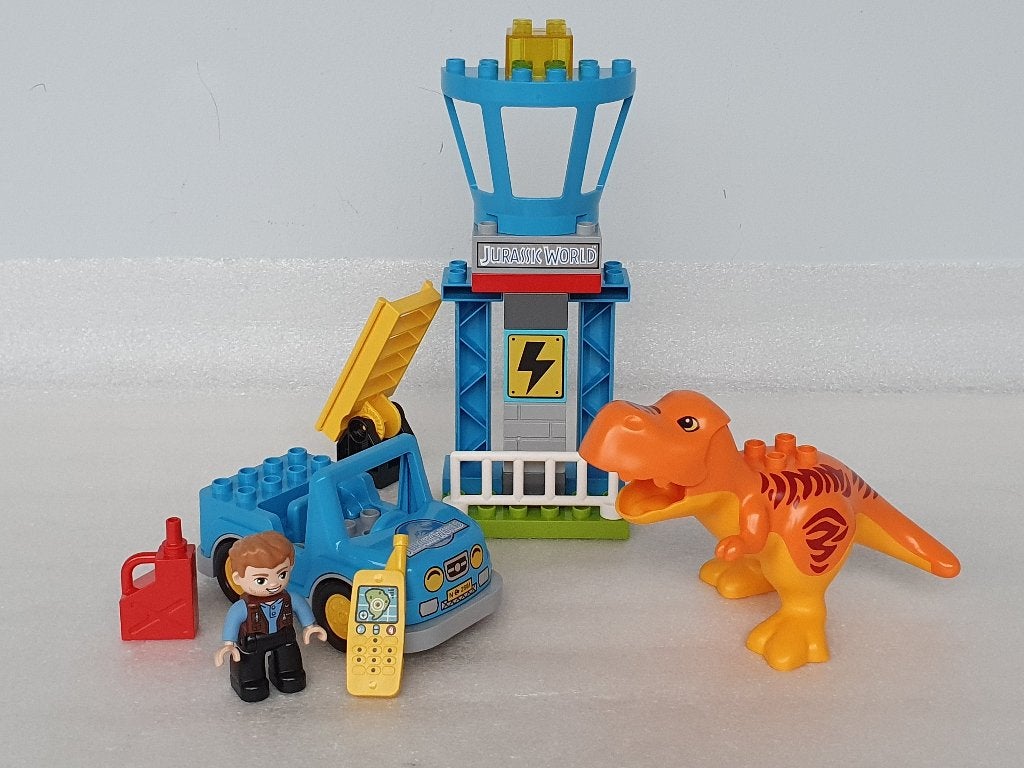 Lego Duplo 10880: Jurassic World - T-Rex Toren, Gebruikt, Ophalen of Verzenden, Compleet, Duplo