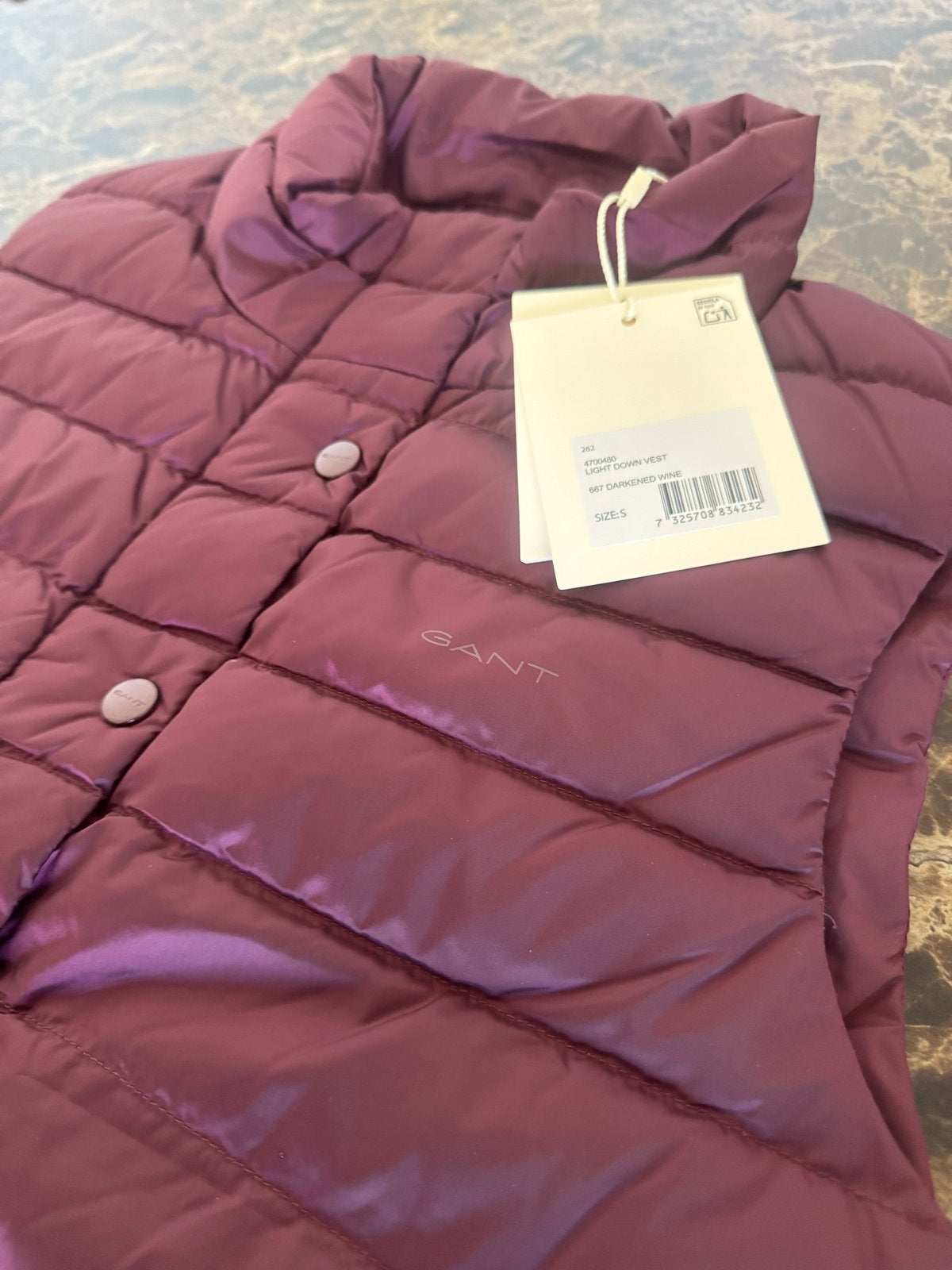 GANT bodywarmer dames maat S wijnrood nieuw met kaartje, Ophalen of Verzenden, Nieuw, Maat 36 (S), Rood