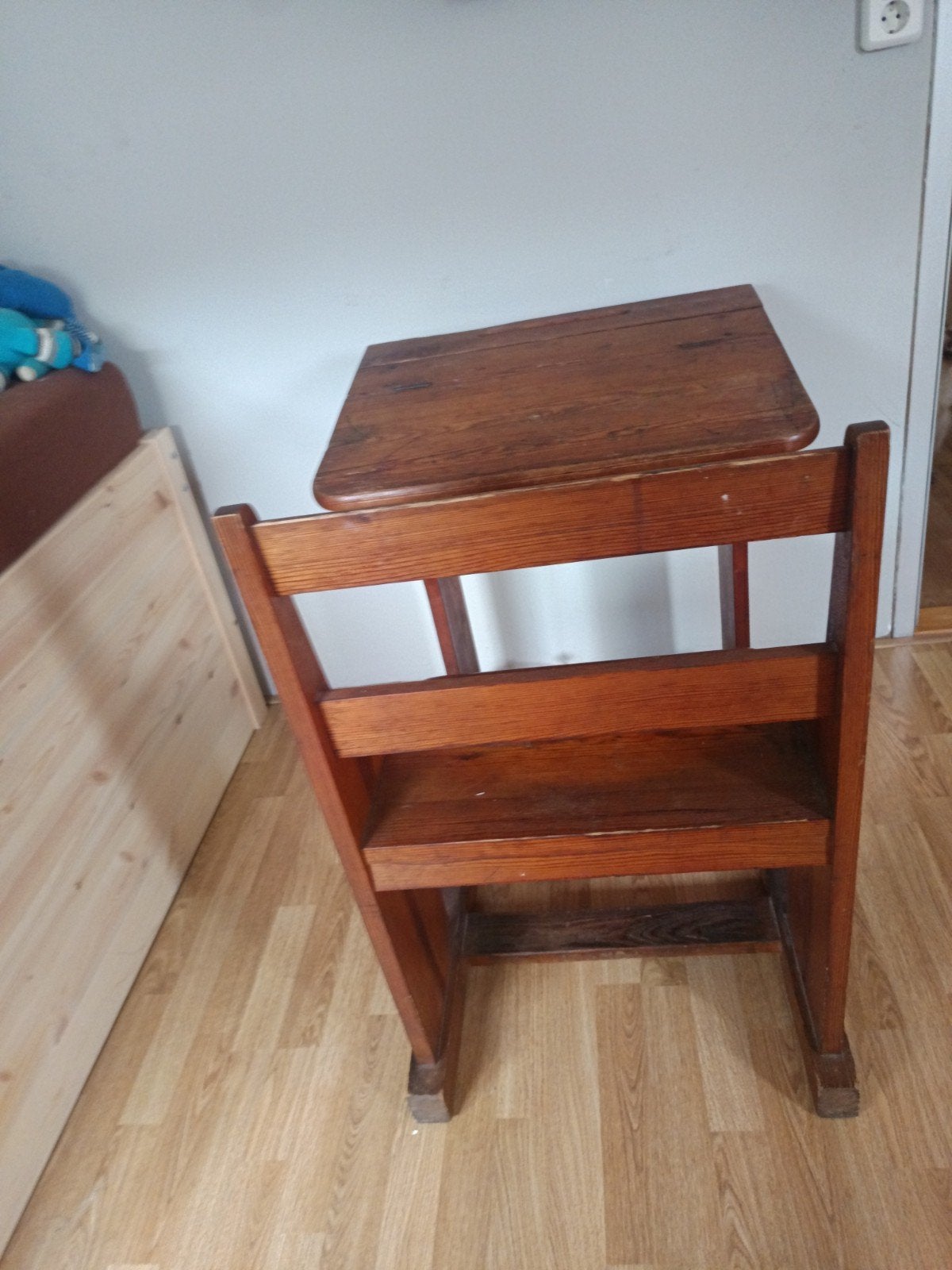 Vintage Zweedse schoolbank met opbergruimte, Ophalen