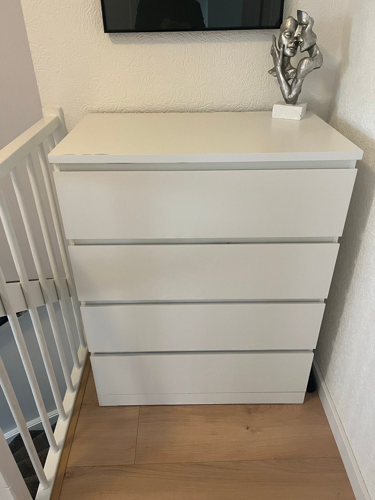 Witte Malm ladekast met 5 lades - IKEA, Ophalen, Gebruikt, 5 laden of meer, 100 tot 150 cm
