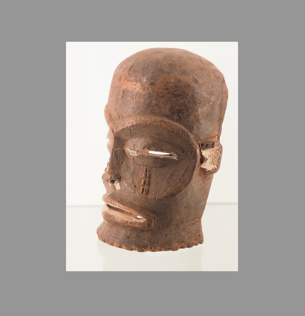 Chokwe Chihongo masker, Angola (200315-04), Hout, 24 cm, Afrika, Masker