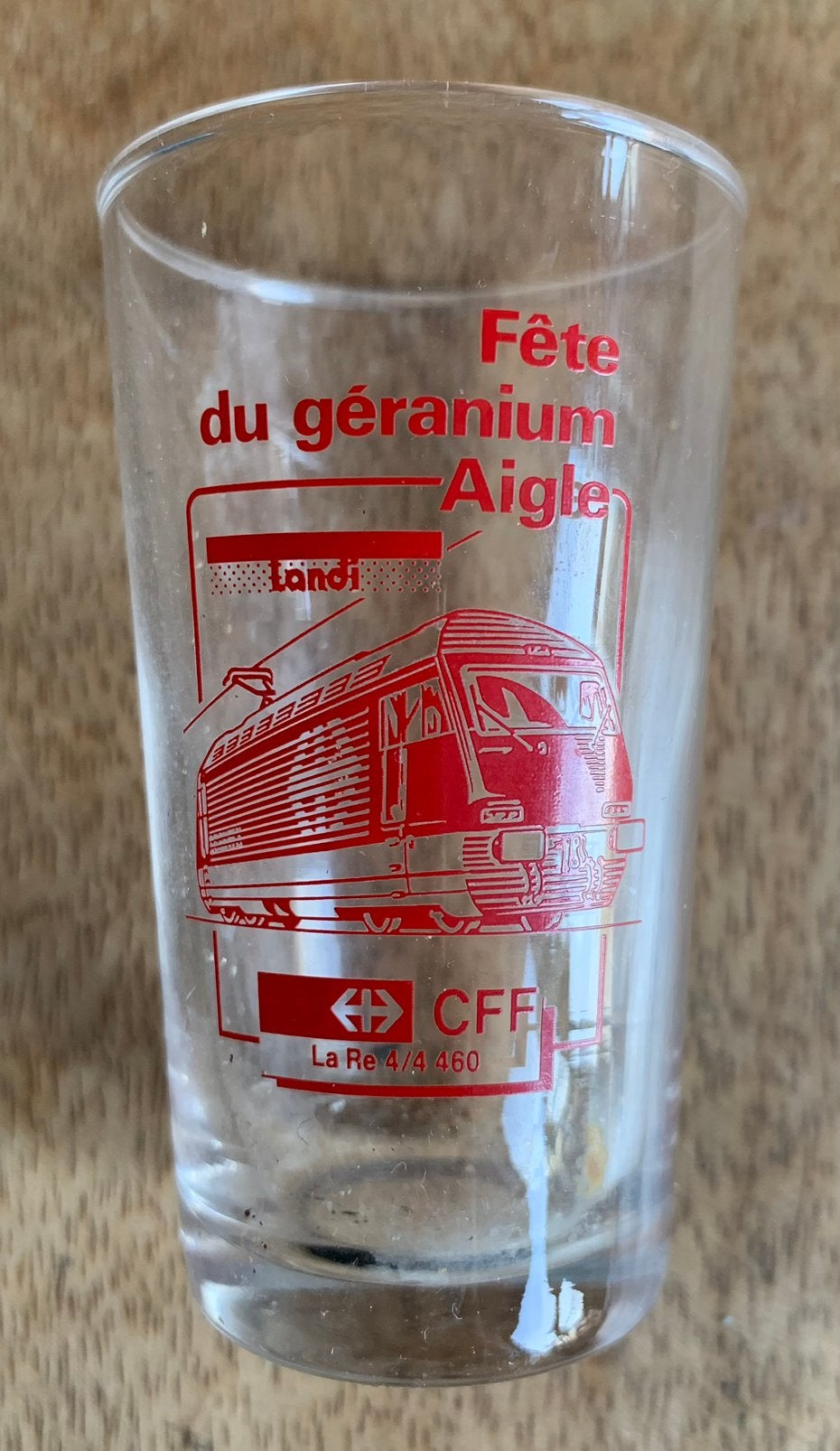 CFF Landi (Fête du Géranium Aigle) Glas, Ophalen of Verzenden