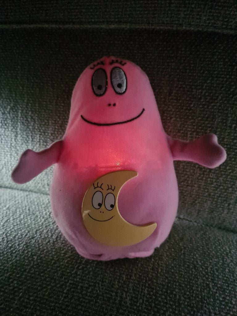 Barbapapa nachtlampje lamp lampje knuffel knuffeltje pluche, Gebruikt, Overige merken, Overige karakters, Ophalen of Verzenden