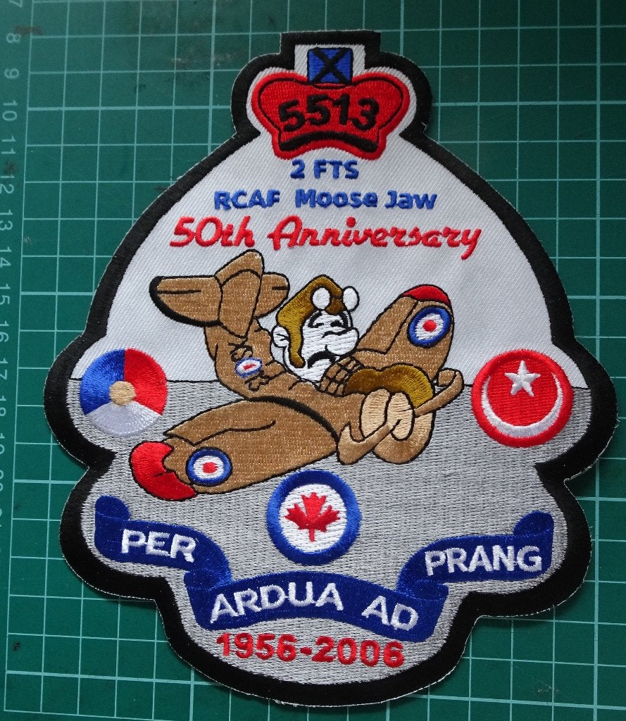 Patch 50 years Moose Jaw Vliegeropleiding Luchtmacht, Verzamelen, Ophalen of Verzenden, Luchtmacht, Nederland, Embleem of Badge