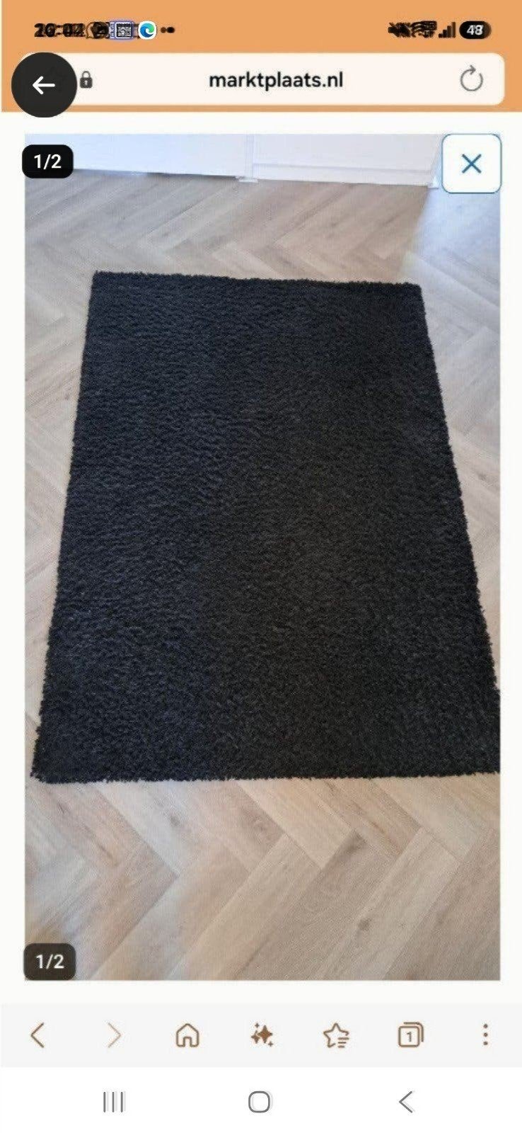 gratis mooi vloerkleed, Ophalen of Verzenden, Zwart, Rechthoekig