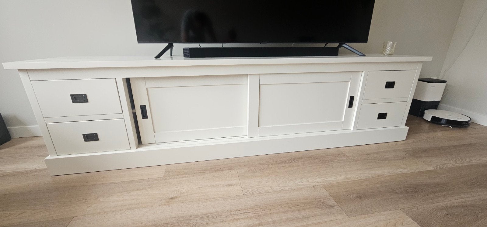 Prachtig Wit Houten TV-Meubel van Richmond Interiors –wit, Gebruikt, Ophalen of Verzenden, Minder dan 100 cm, 25 tot 50 cm