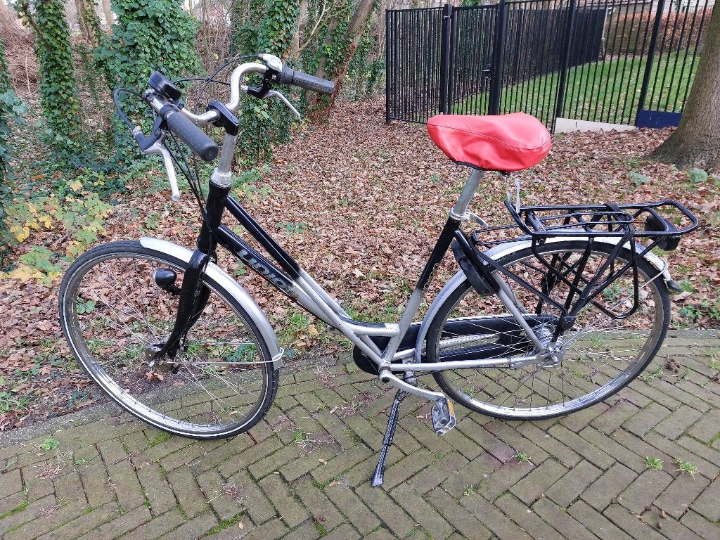 Mooie zwart/zilveren Union, Fietsen en Brommers, Fietsen | Dames | Damesfietsen, Versnellingen, Trommelrem, Ophalen, Overige merken