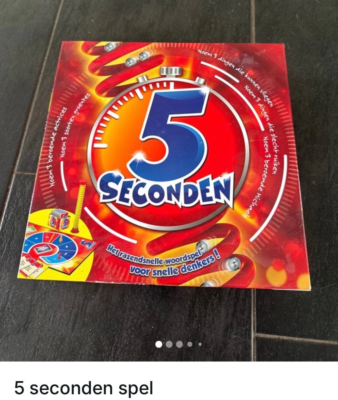 5 Seconden Spel - Het razendsnelle woordspel, Hobby en Vrije tijd, Gezelschapsspellen | Bordspellen, Drie of vier spelers, Ophalen of Verzenden