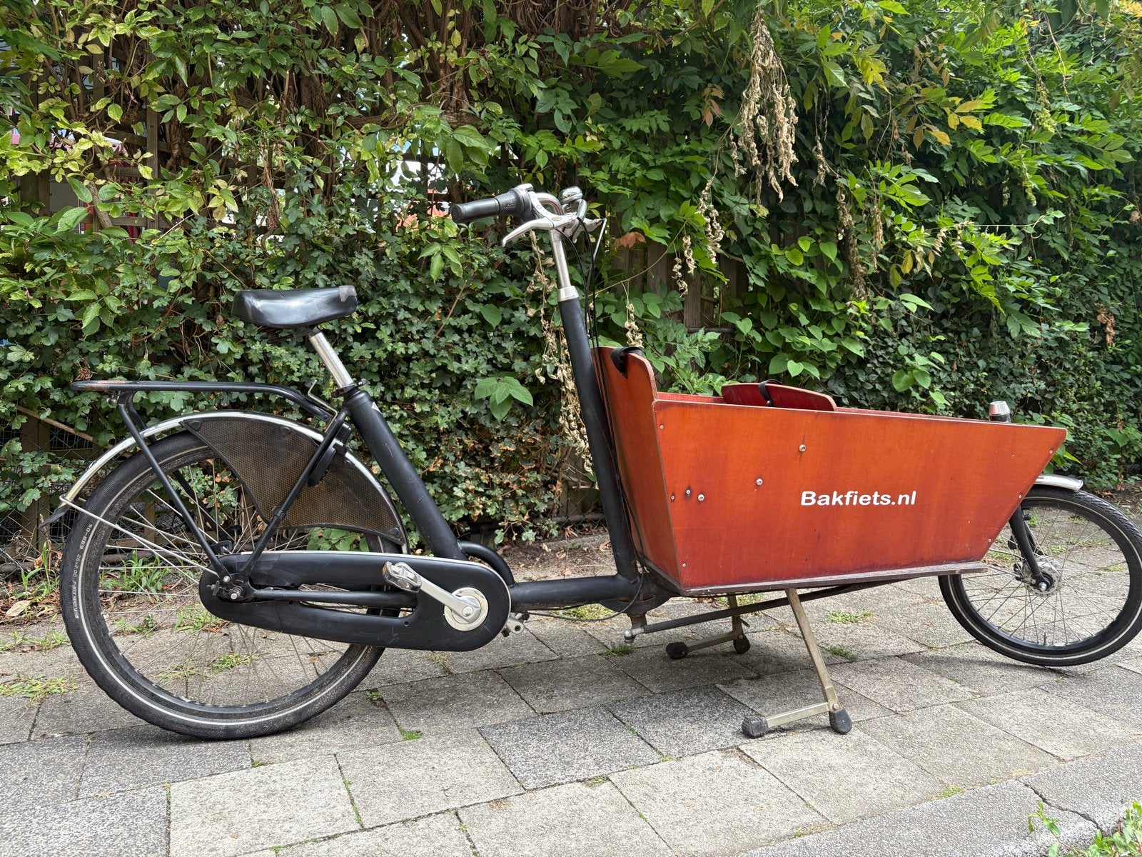 Bakfiets CargoBike Classic Long zwart niet elektrisch, Ophalen, Gebruikt, 3 kinderen, Elektrisch