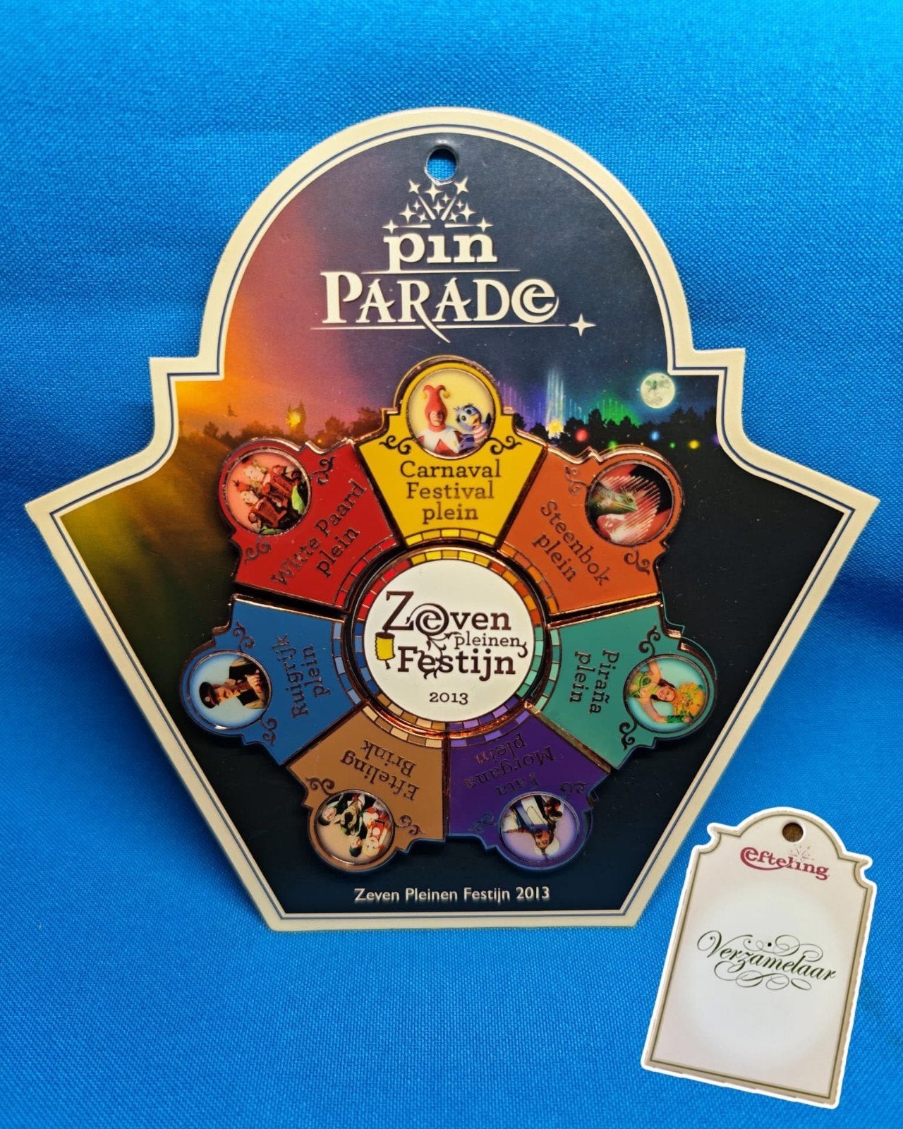 Efteling pin set Zeven Pleinen Festijn 2013 COMPLEET!!!, Ophalen of Verzenden, Nieuw, Button of Speldje
