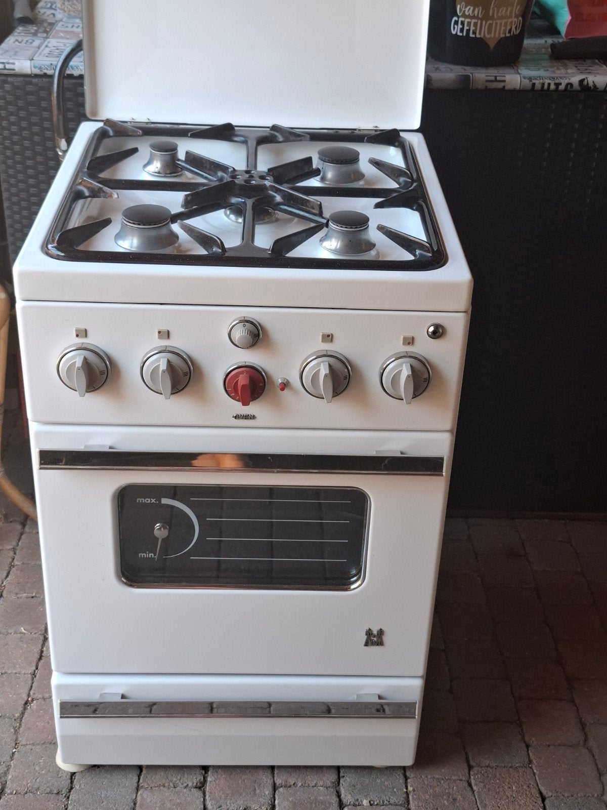 retro gasfornuis.breedte53cm hoogte 86cm, Witgoed en Apparatuur, Fornuizen, Ophalen, Minder dan 85 cm, 4 kookzones, Gas