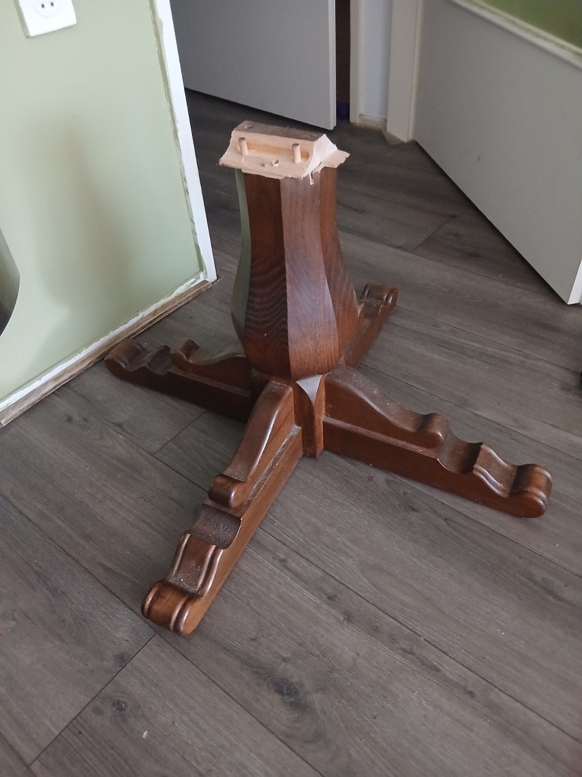 massieve eikenhout tafel poot. gratis, Ophalen, Gebruikt, 50 tot 100 cm, Eikenhout