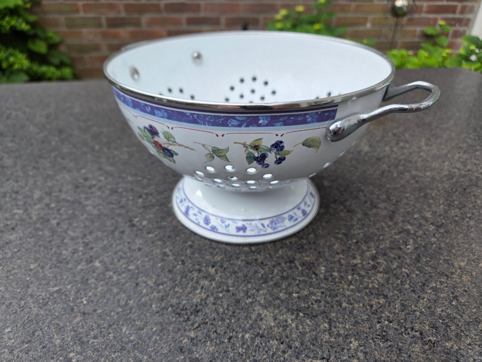 Villeroy & Boch vergiet met fruitdecor, Overige typen, Ophalen of Verzenden, Zo goed als nieuw, Metaal