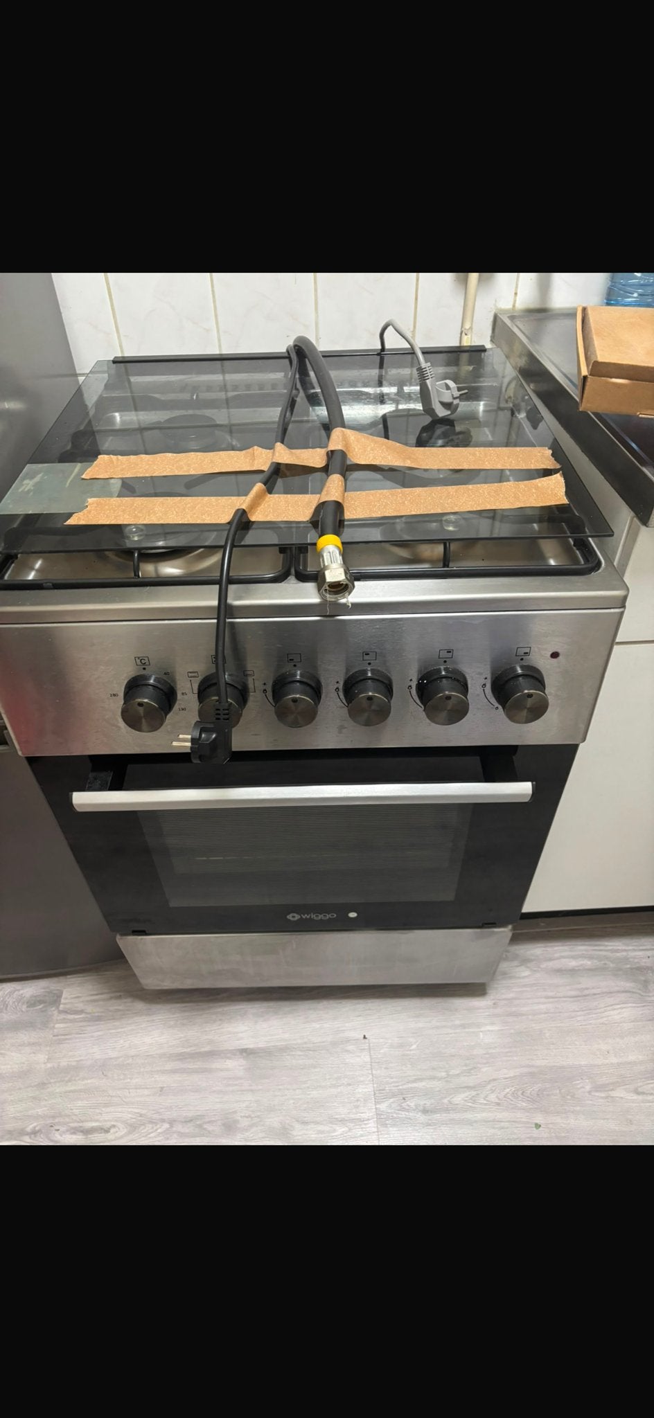 Wiggo Vrijstaand Gasfornuis met Oven - Zo goed als nieuw, Ophalen, 60 cm of meer, 4 kookzones, Zo goed als nieuw