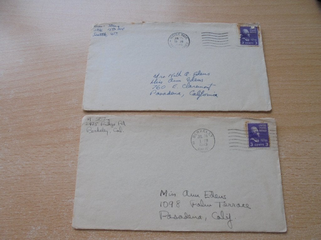 Amerika. 4 brieven 1940/1945 met brieven nog aanwezig., Ophalen of Verzenden, Buitenland
