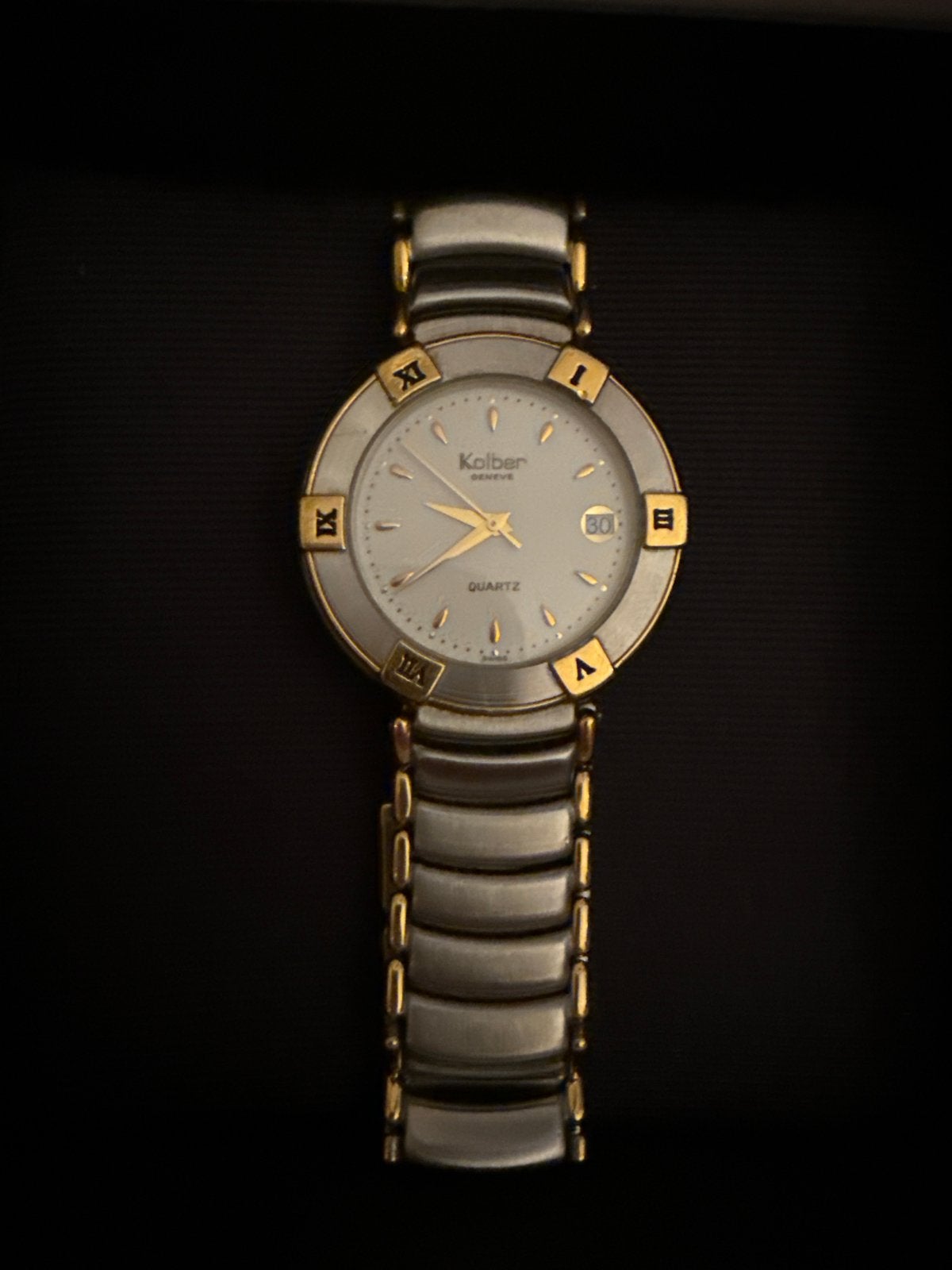 Kolber Geneve Quartz Horloge - Staal & Goudkleurig, Overige merken, Gebruikt, Staal, Polshorloge